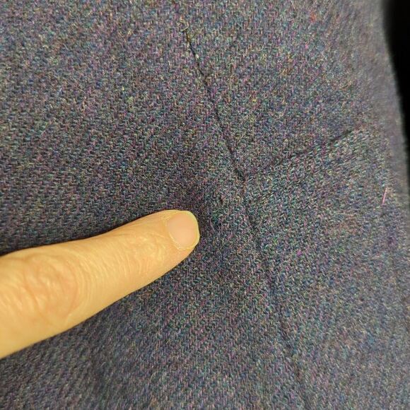 vintage James Pringle of Scotland wool coat Woman's size 14 Blue - Picture 4 of 16